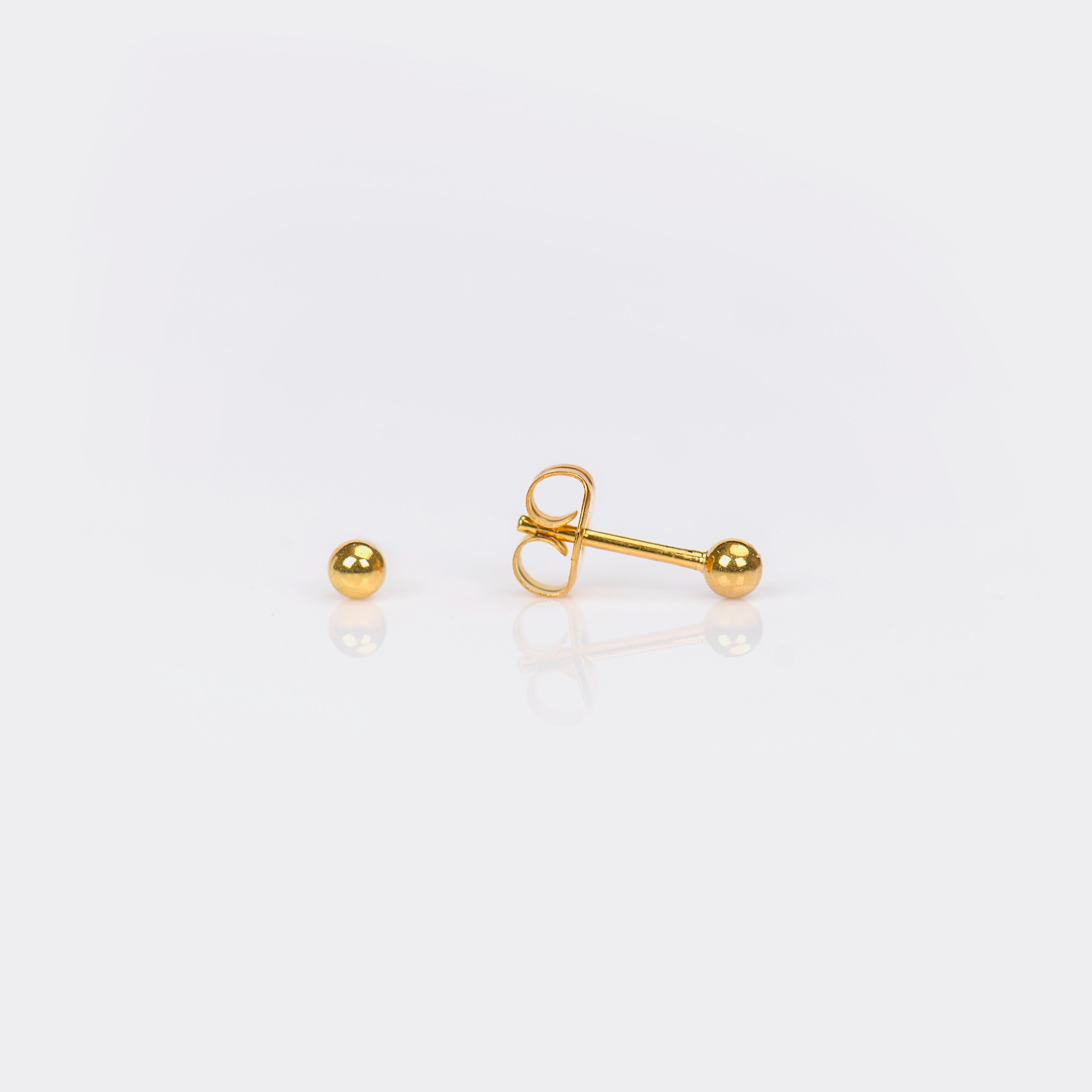 Sensitive™ Sterilized Ball Fashion Studs – 3mm – Gold-Plated