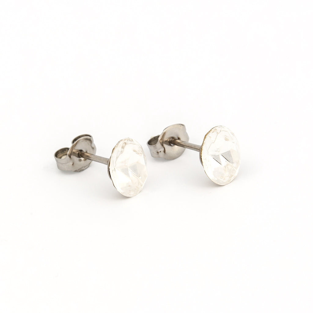 Sensitive™ Sterilized Austrian Crystal Oval Fashion Studs – 8×6mm – Stainless Steel