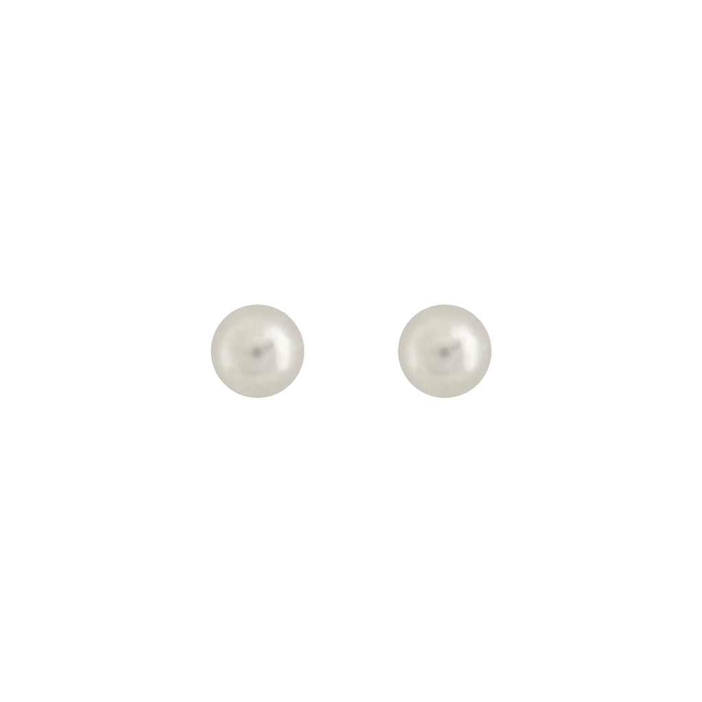 Sensitive™ Sterilized Prong-Set Pearl Fashion Studs – 3mm – White – Gold-Plated