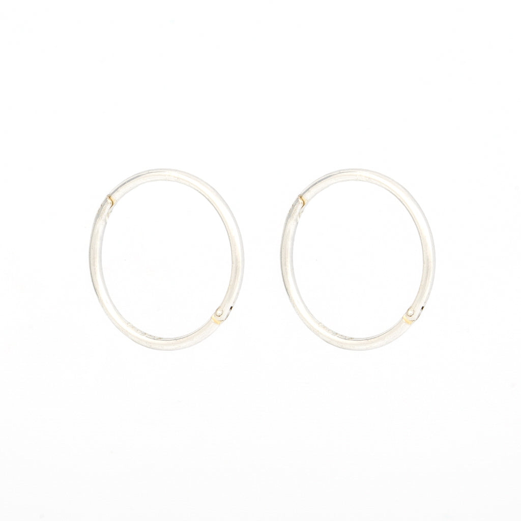 Sensitive™ Sterilized Smooth Hinged Fashion Hoops – 1/2″ 18GA – .925 Silver – Stainless Steel