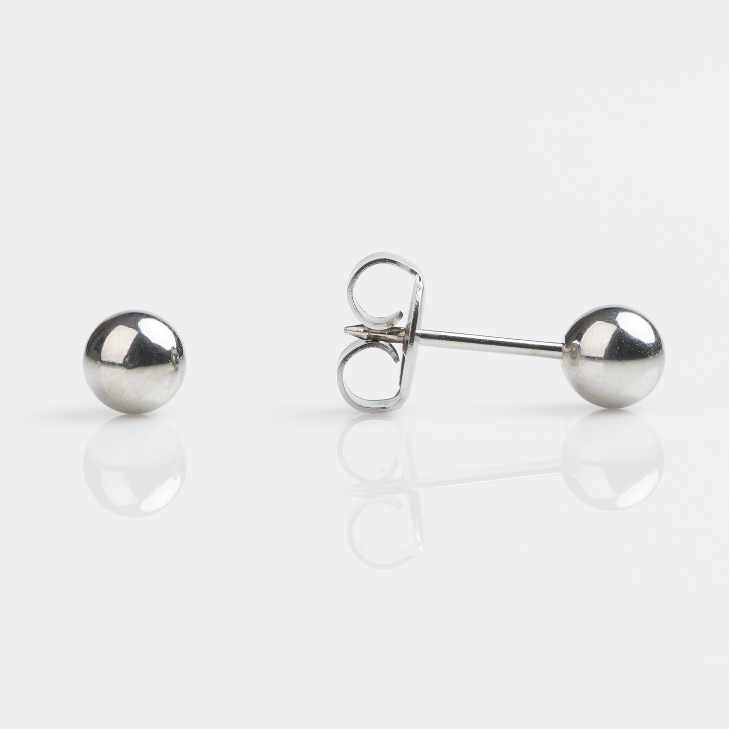 Sensitive™ Puff Pad Ball Fashion Studs – 5mm – Stainless Steel