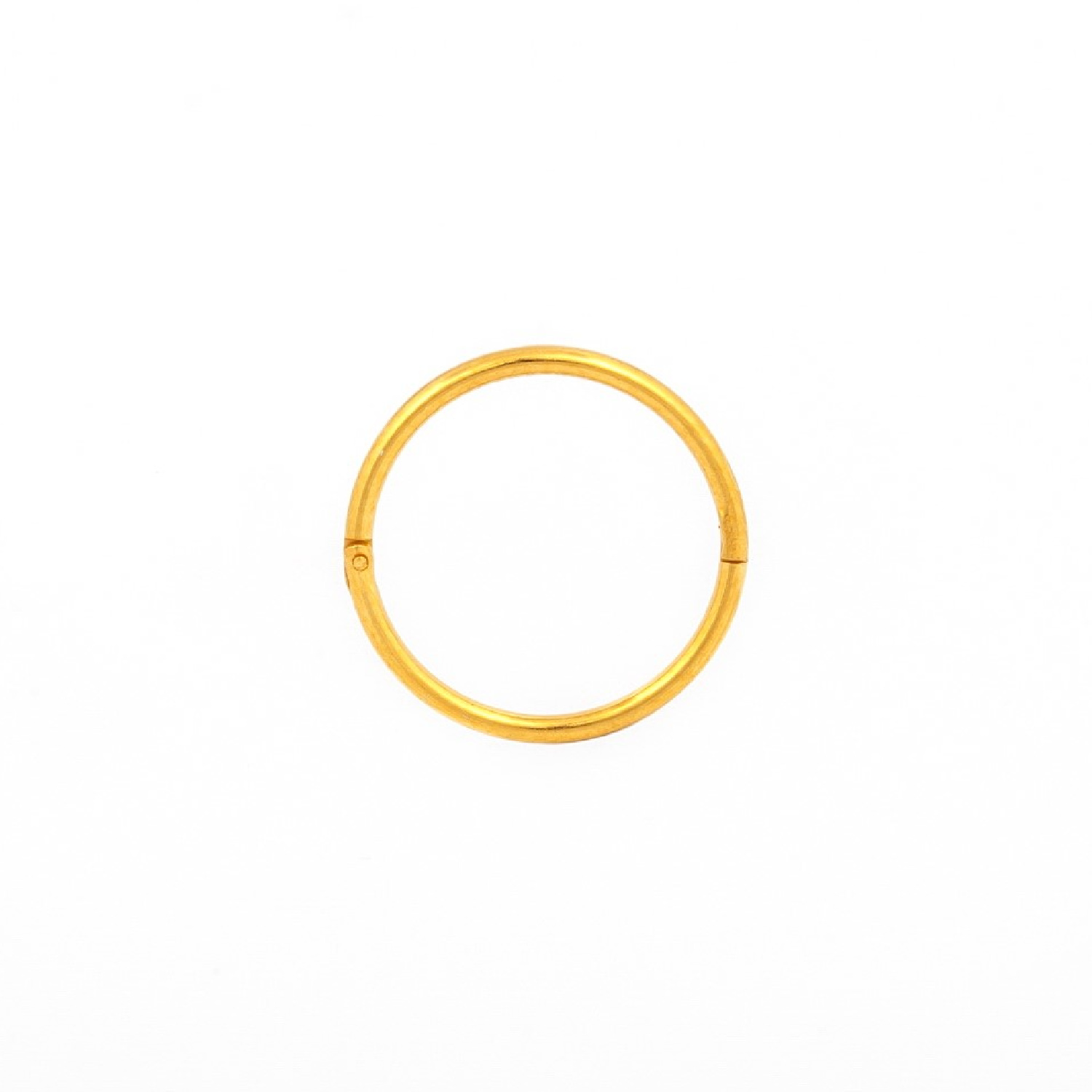 Sensitive™ Puff Pad Smooth Hinged Fashion Hoops – 1/2″ 18GA – Gold-Plated