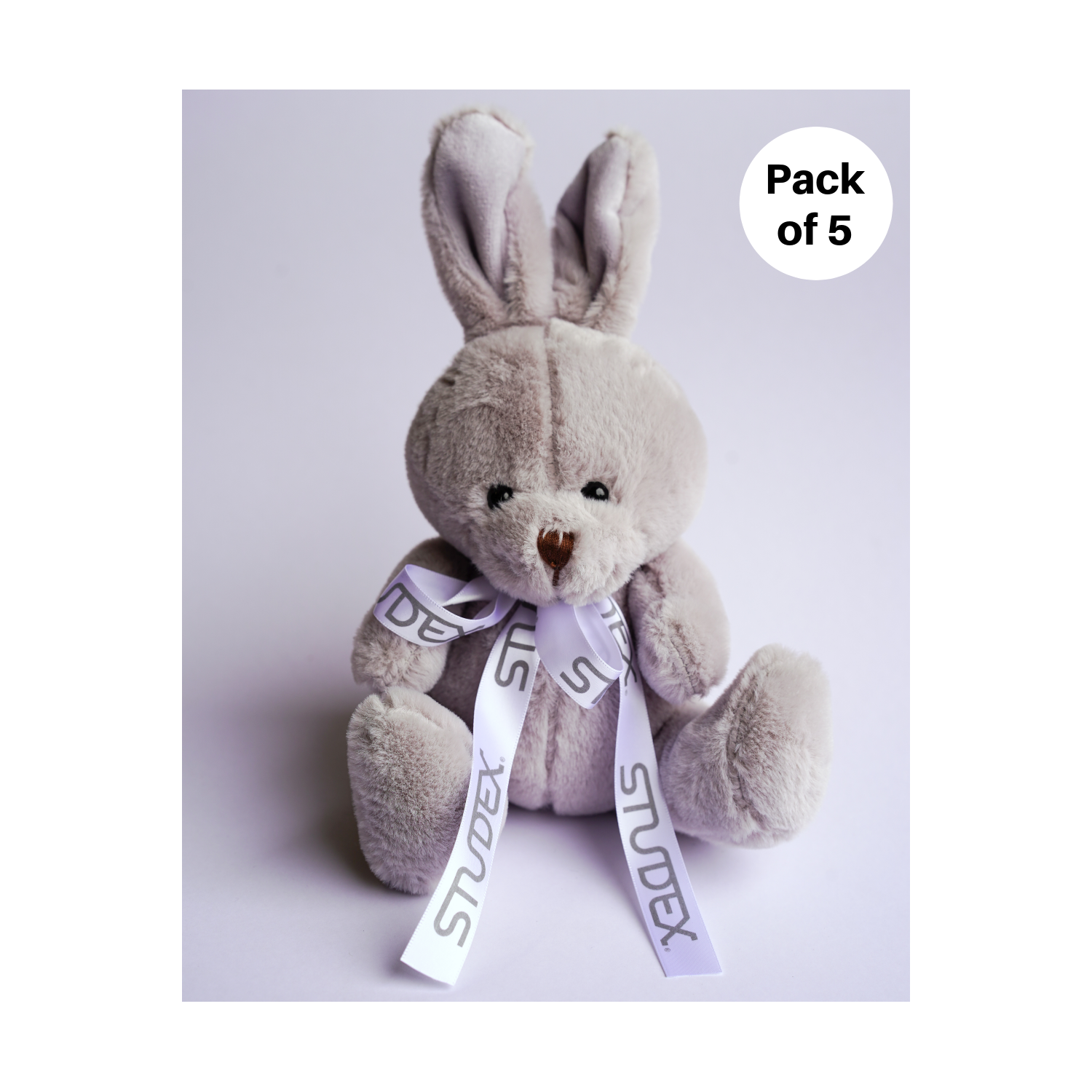 Studex® Bunny Rabbit Grey – Plush Bundle – Pack of 5