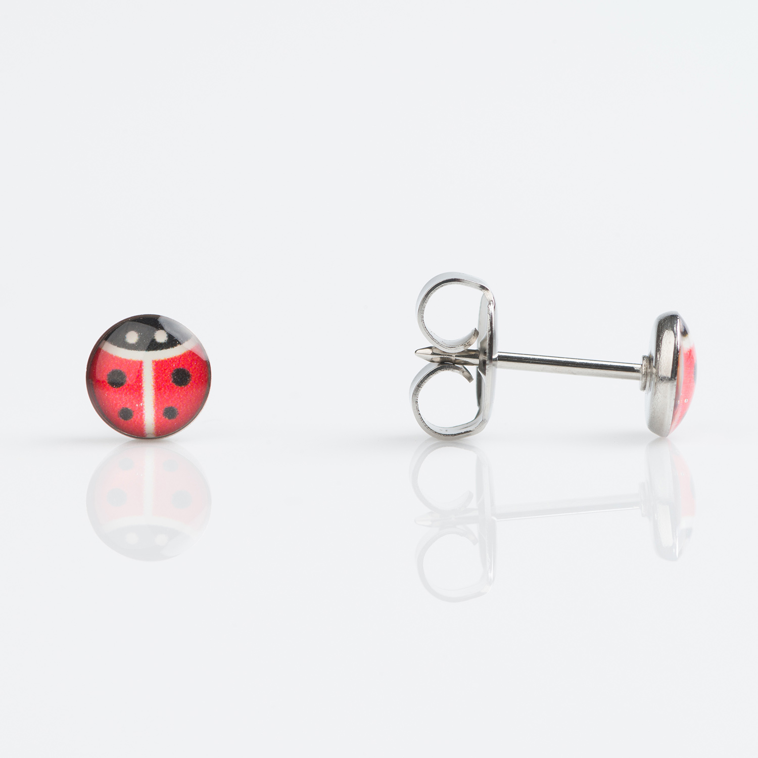 System 75™ Novelty Piercing Studs – Lady Bug – Stainless Steel – 5mm