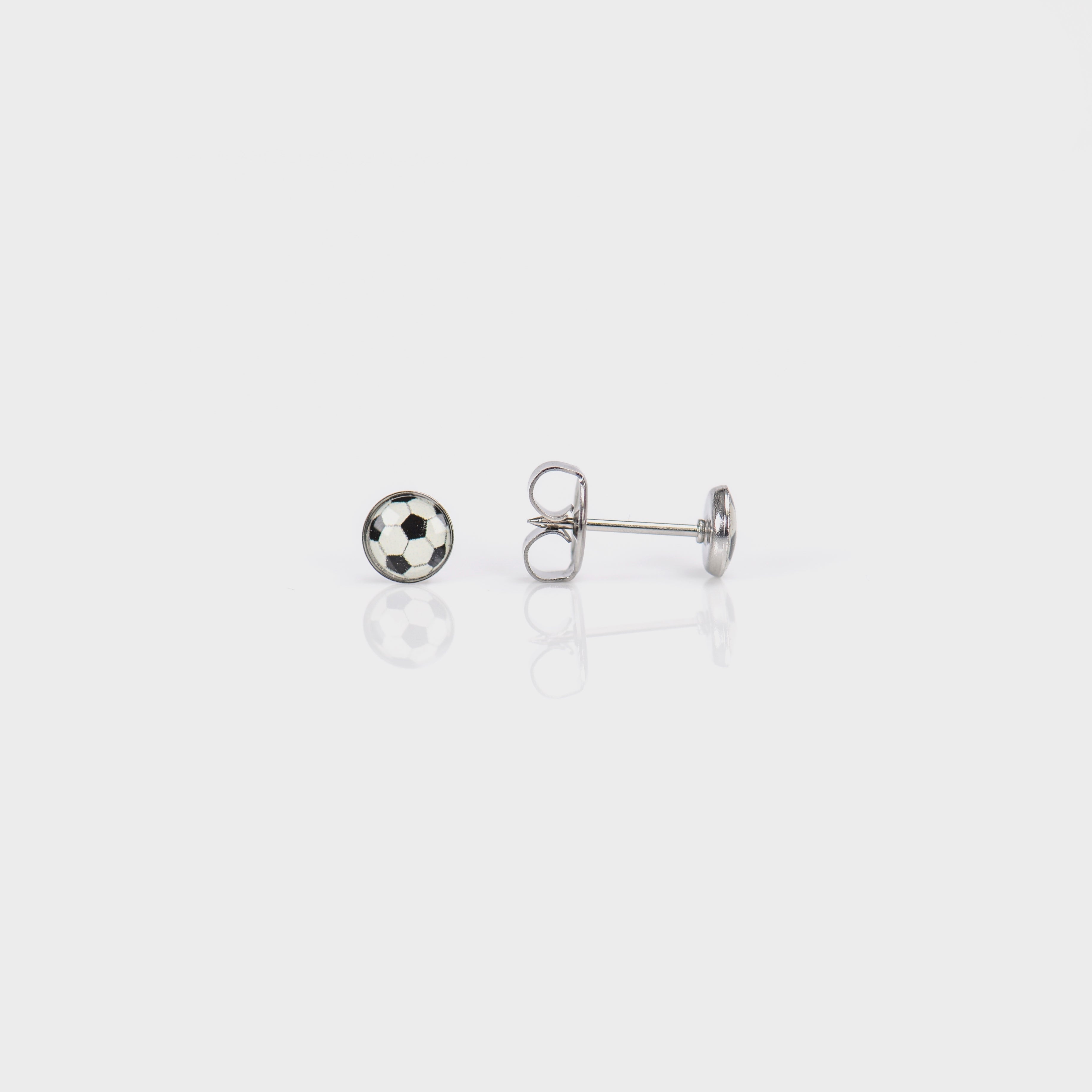 System 75™ Novelty Piercing Studs – Soccer Ball – Stainless Steel
