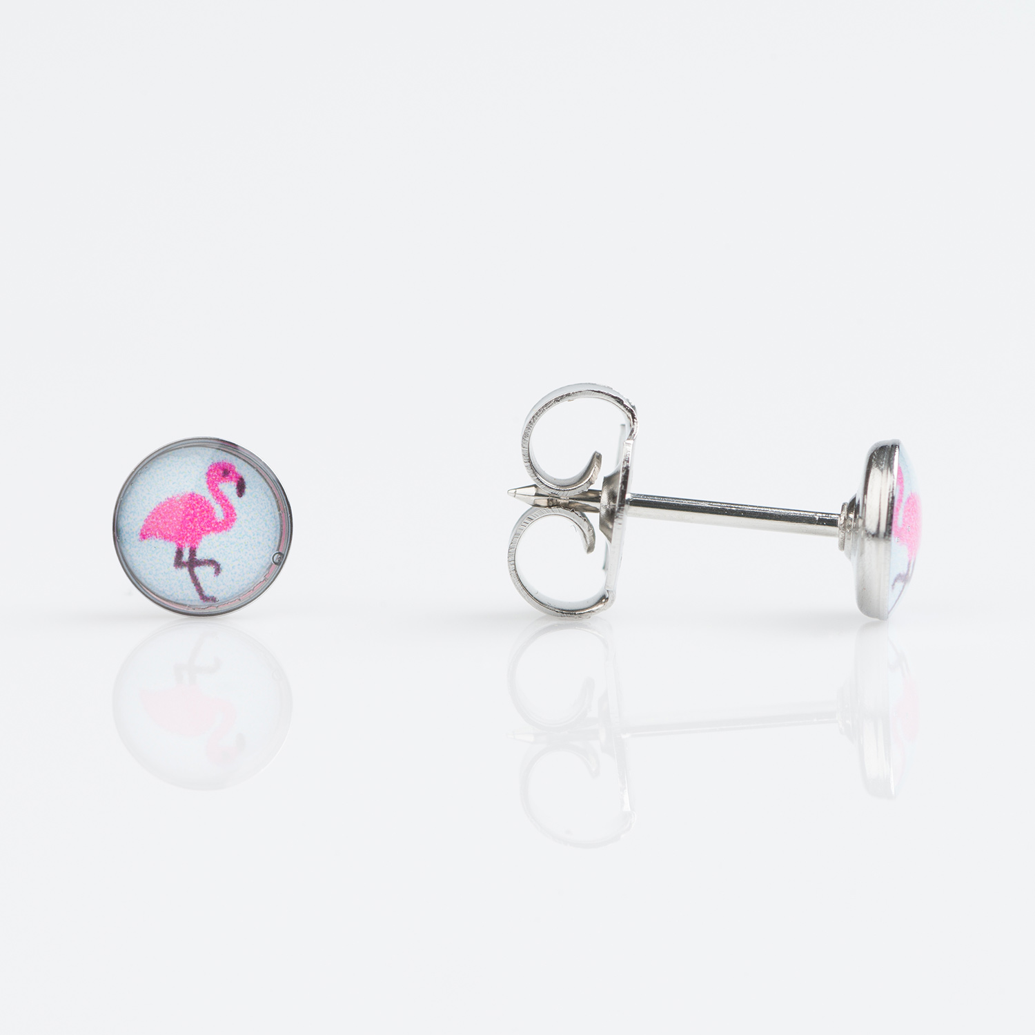 System 75™ Novelty Piercing Studs – Flamingo – Stainless Steel – 5mm