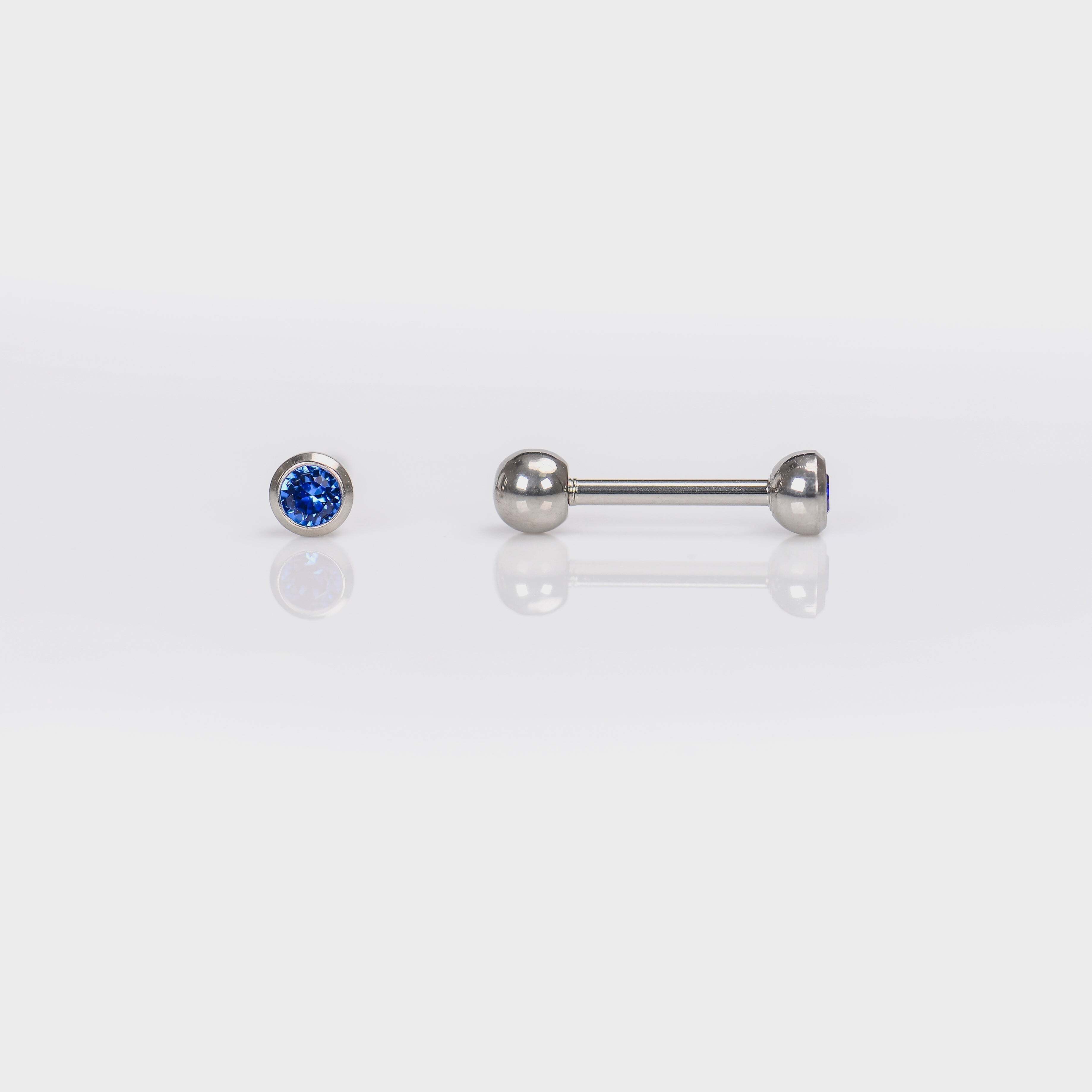 System 75™ Stainless Steel September Sapphire Barbell Piercing Studs System 75™ Stainless Steel September Sapphire Barbell Piercing Studs