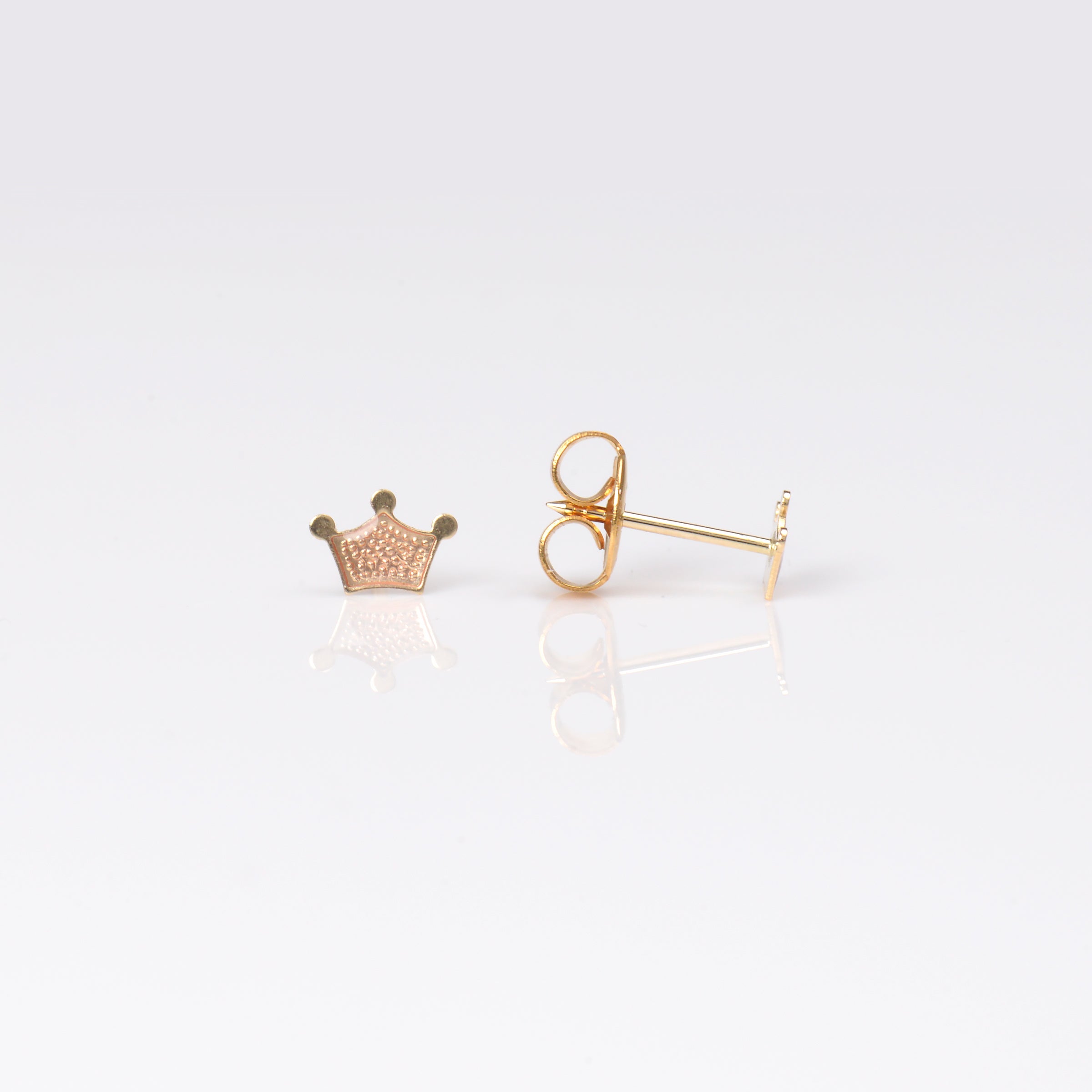 System 75™ Micro Mini Piercing Studs – Crown – 14K Yellow Gold
