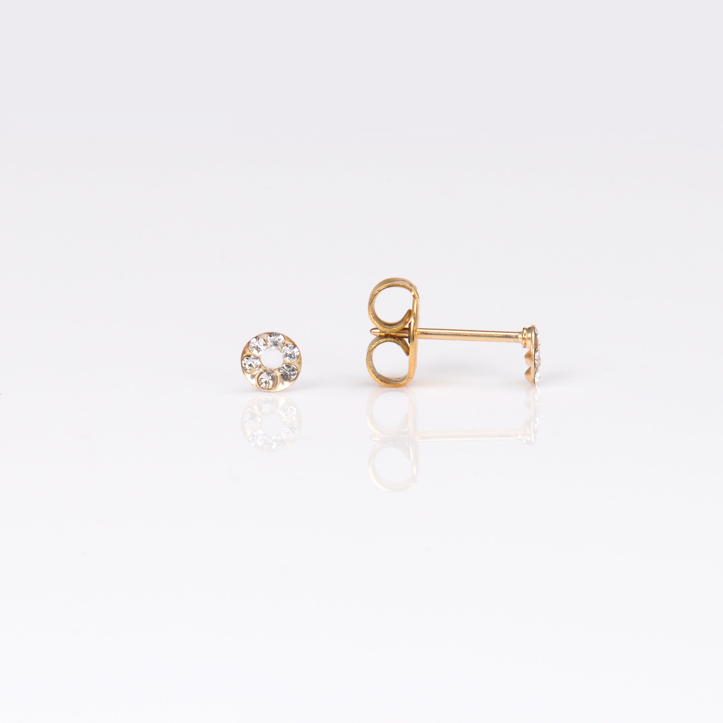 System 75™ Micro Mini Piercing Studs – Circle – 14K Yellow Gold
