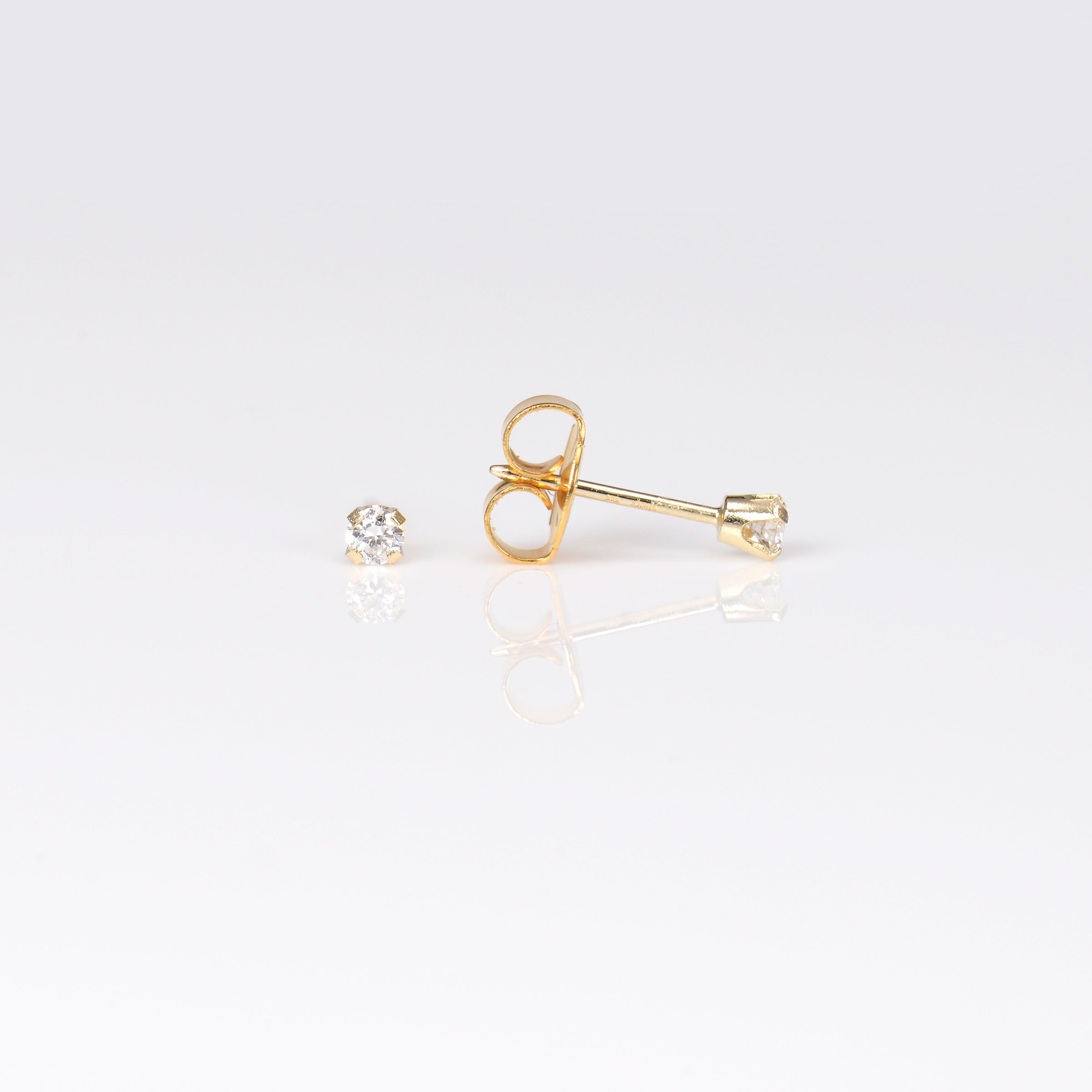 System 75™ Lab Created Diamond Piercing Studs – 5-point – 14K Yellow Gold