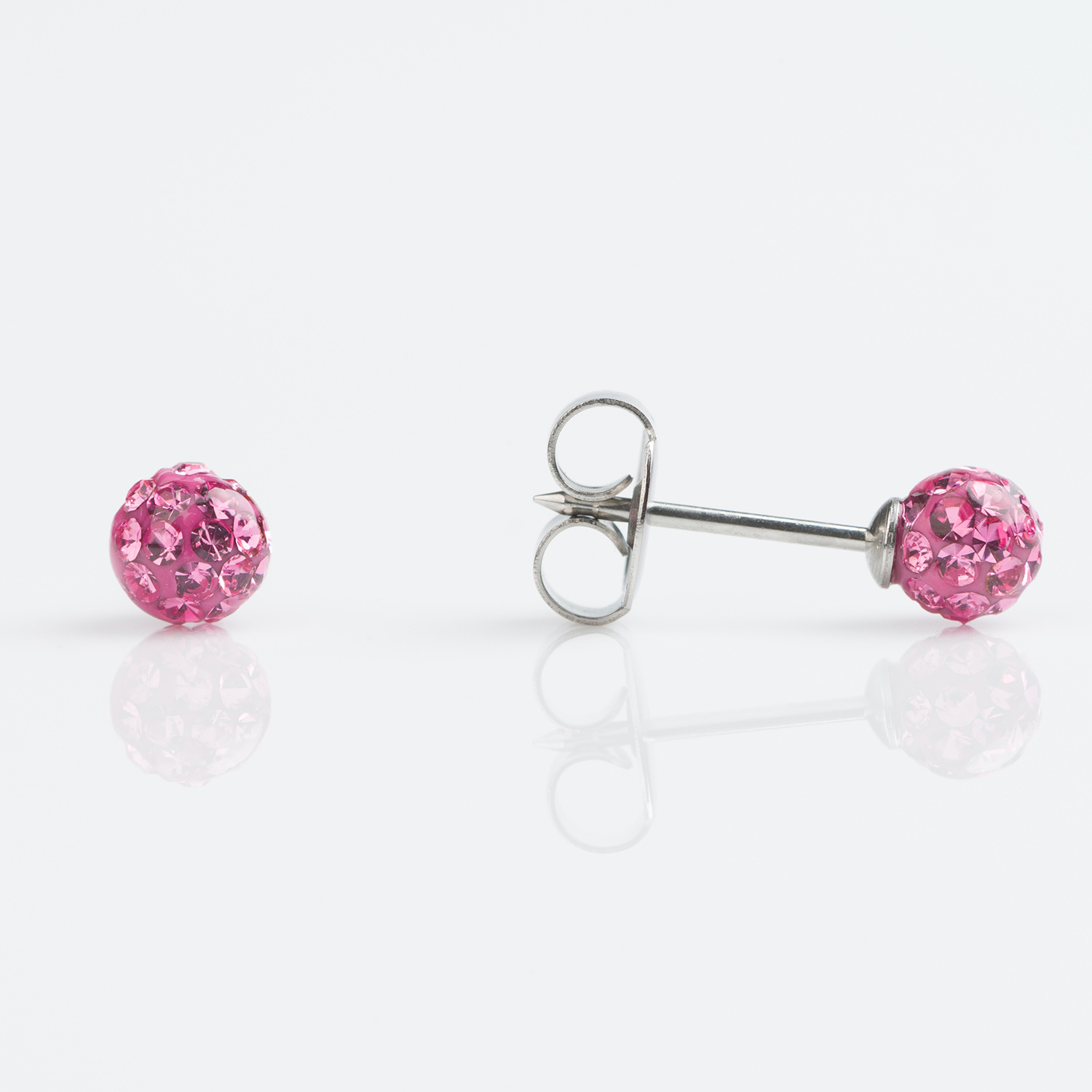 System 75™ Fireball Piercing Studs – 4.5mm – October Rose – Stainless Steel