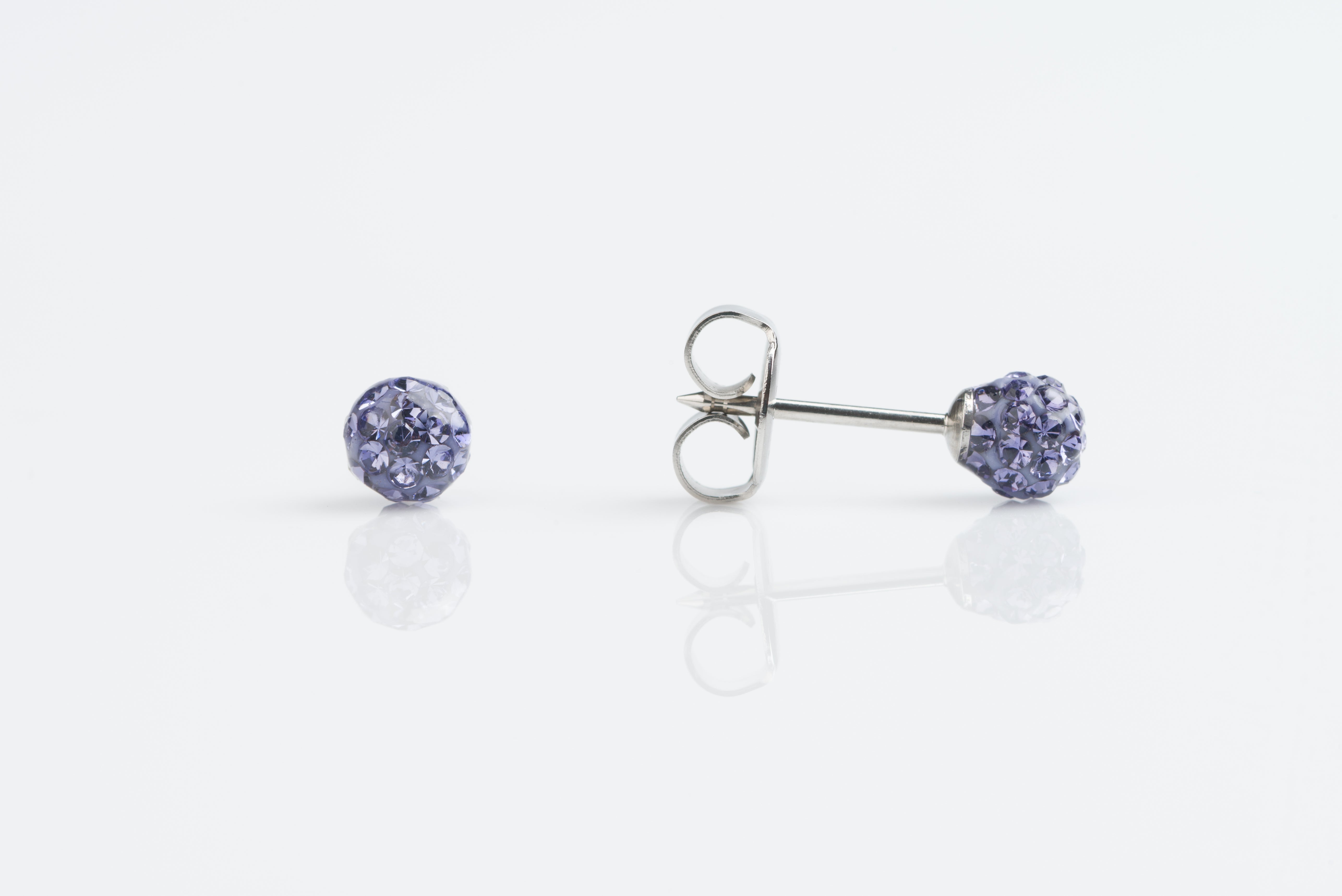 System 75™ Fireball Piercing Studs – 4.5mm – Tanzanite – Stainless Steel