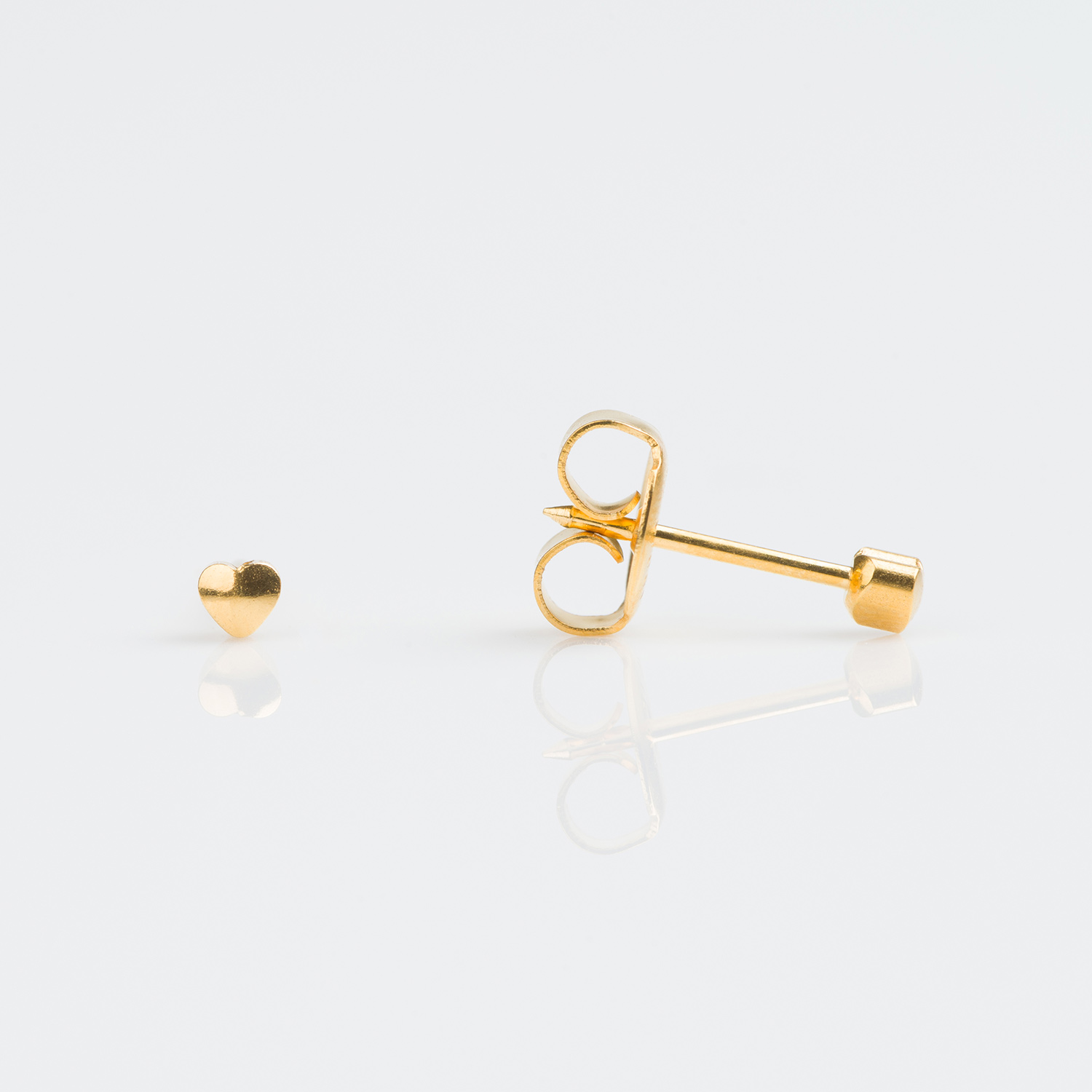 System 75™ Heart Piercing Studs – 3mm – Gold-Plated