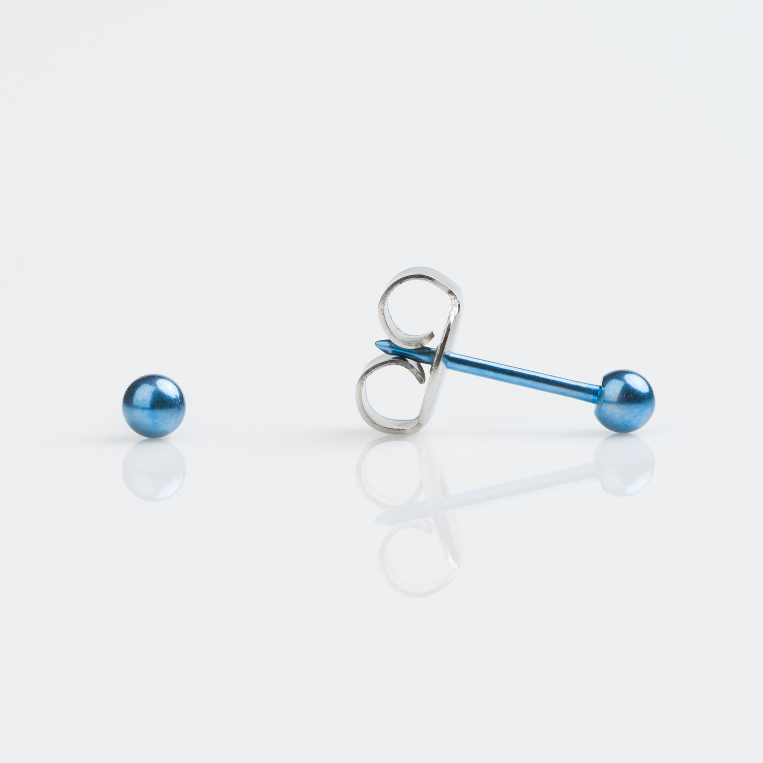 System 75™ Black Stainless Steel Ball Piercing Studs – 3mm