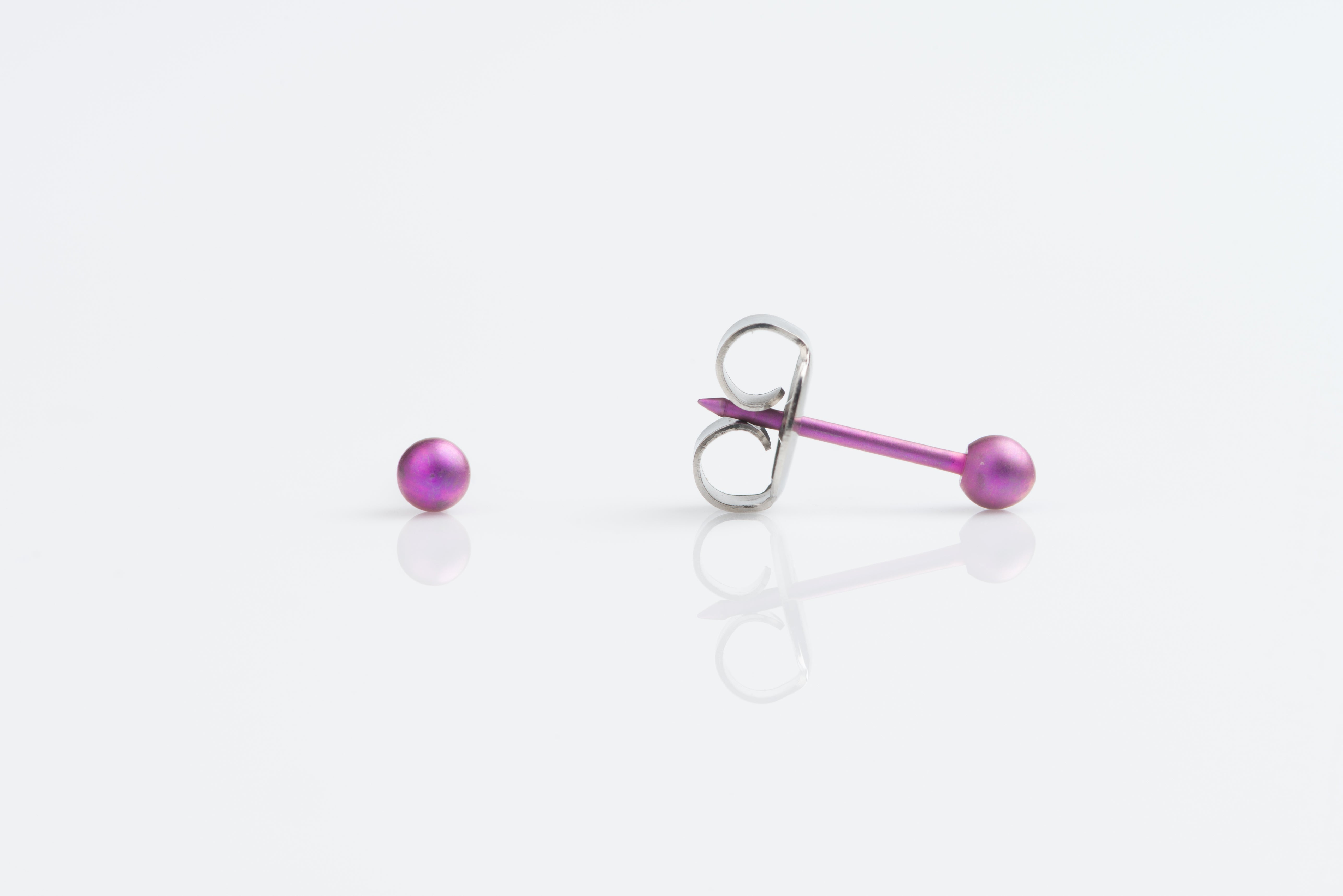 System 75™ Color Ball Piercing Studs – 3mm – Purple Titanium