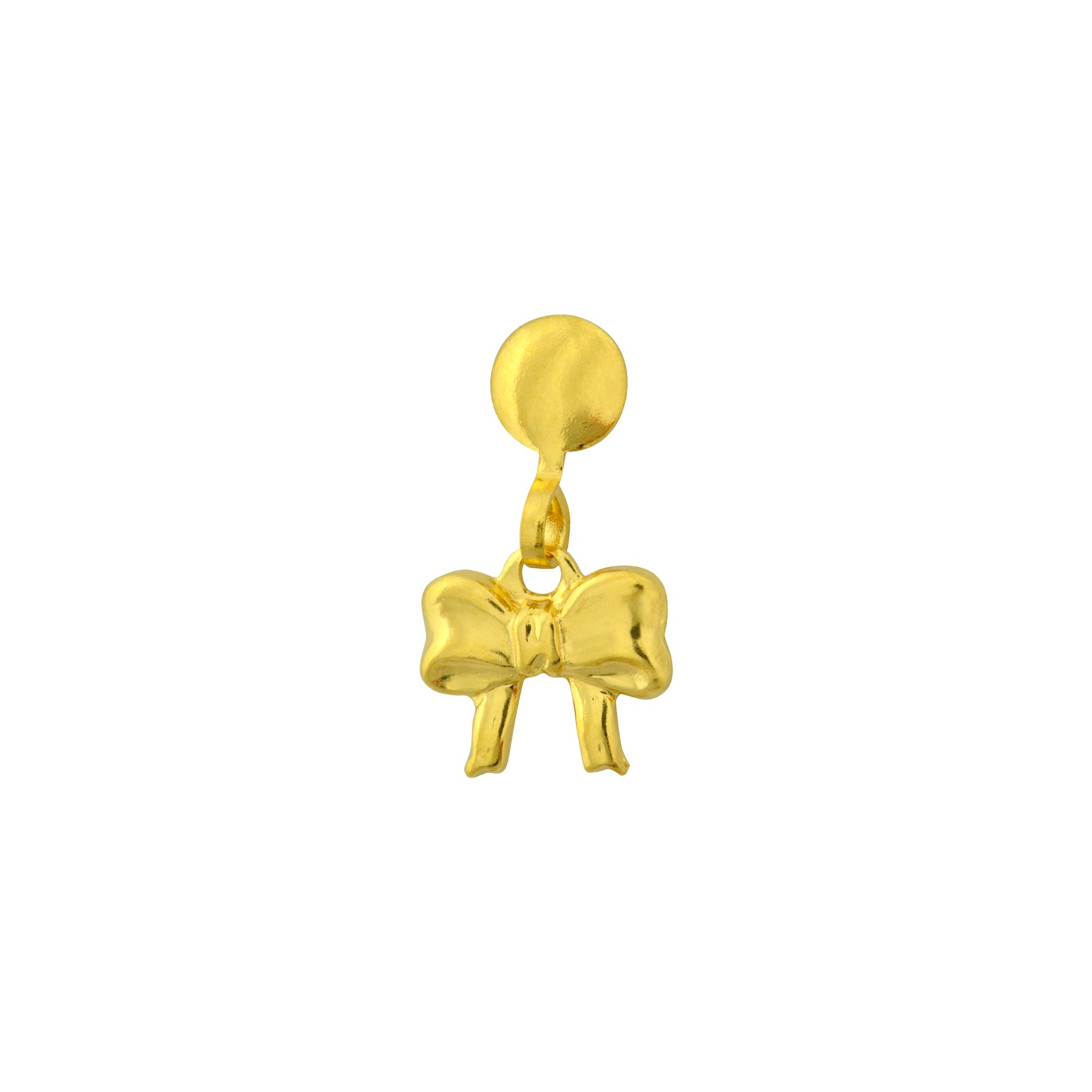 Tiny Tips™ Novelty Fashion Studs – Drop Bows- Gold-Plated