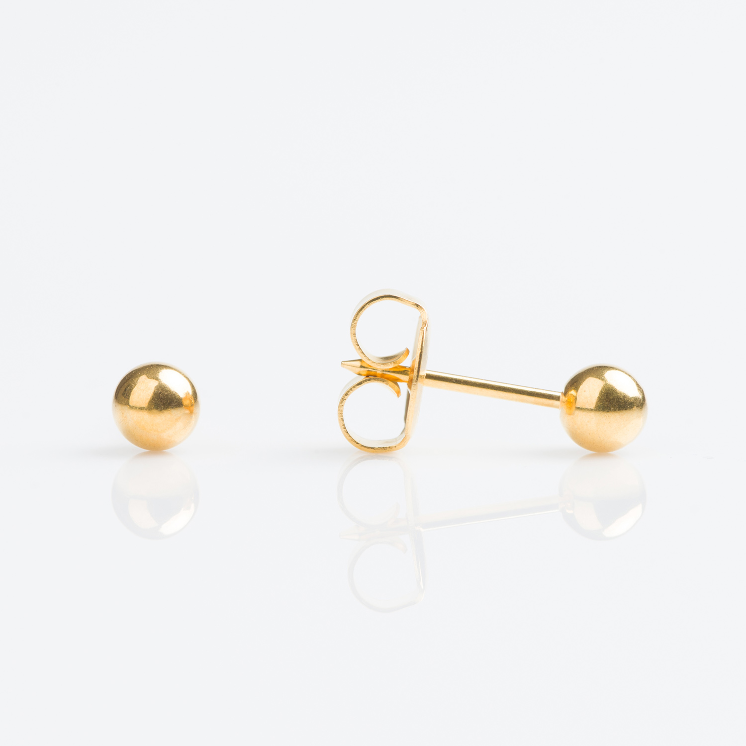 Tiny Tips™ Ball Studs – 4mm – Gold-Plated