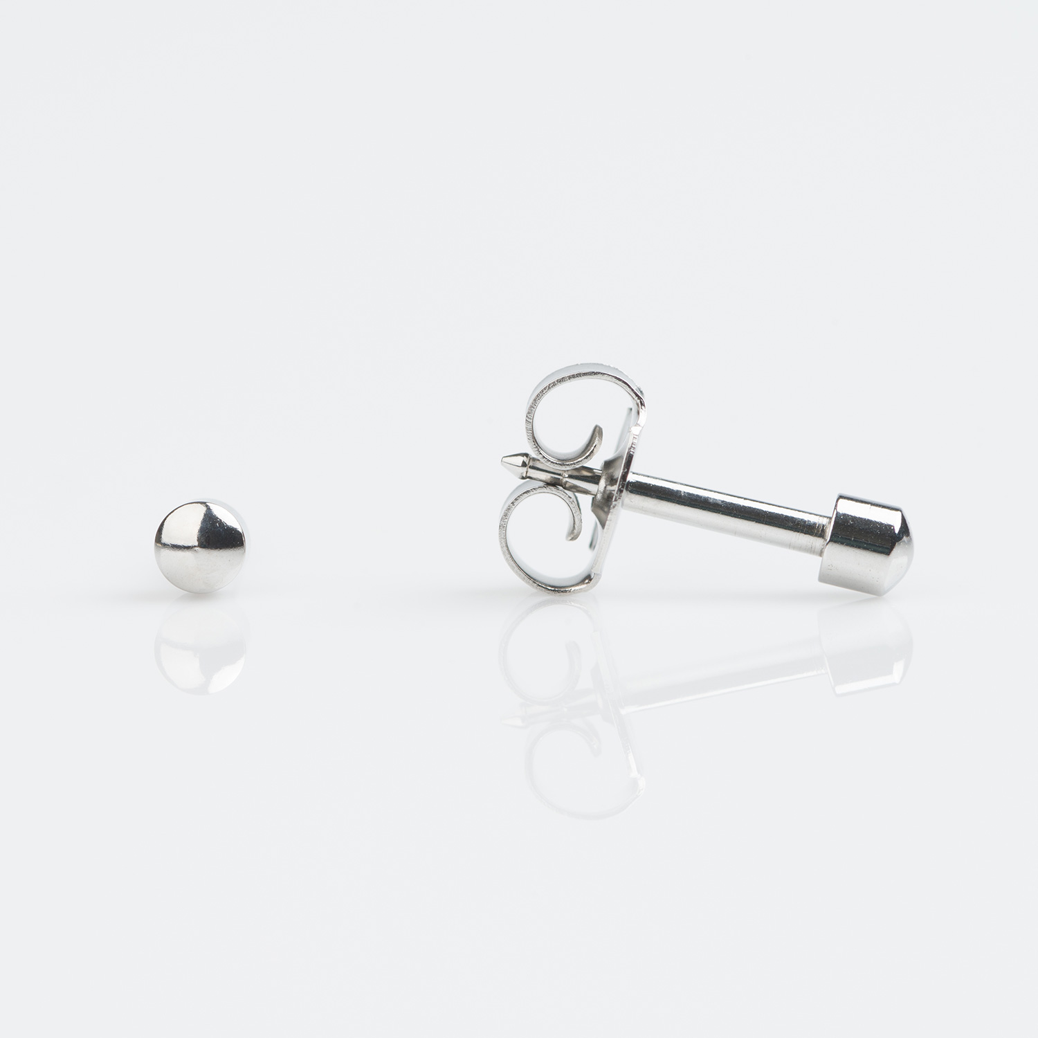 Universal™ Flatpack Polished Ball Piercing Studs – 3mm – Stainless Steel – Mini Adaptor