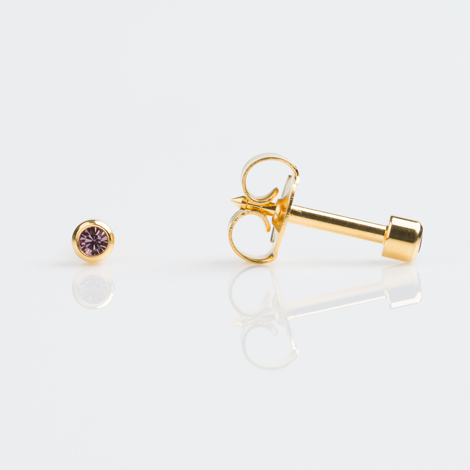 Universal™ Flatpack Gold-Plated Bezel-Set June Alexandrite Piercing Studs – Mini Adaptor – 2mm Universal™ Flatpack Gold-Plated Bezel-Set June Alexandrite Piercing Studs – Mini Adaptor – 2mm