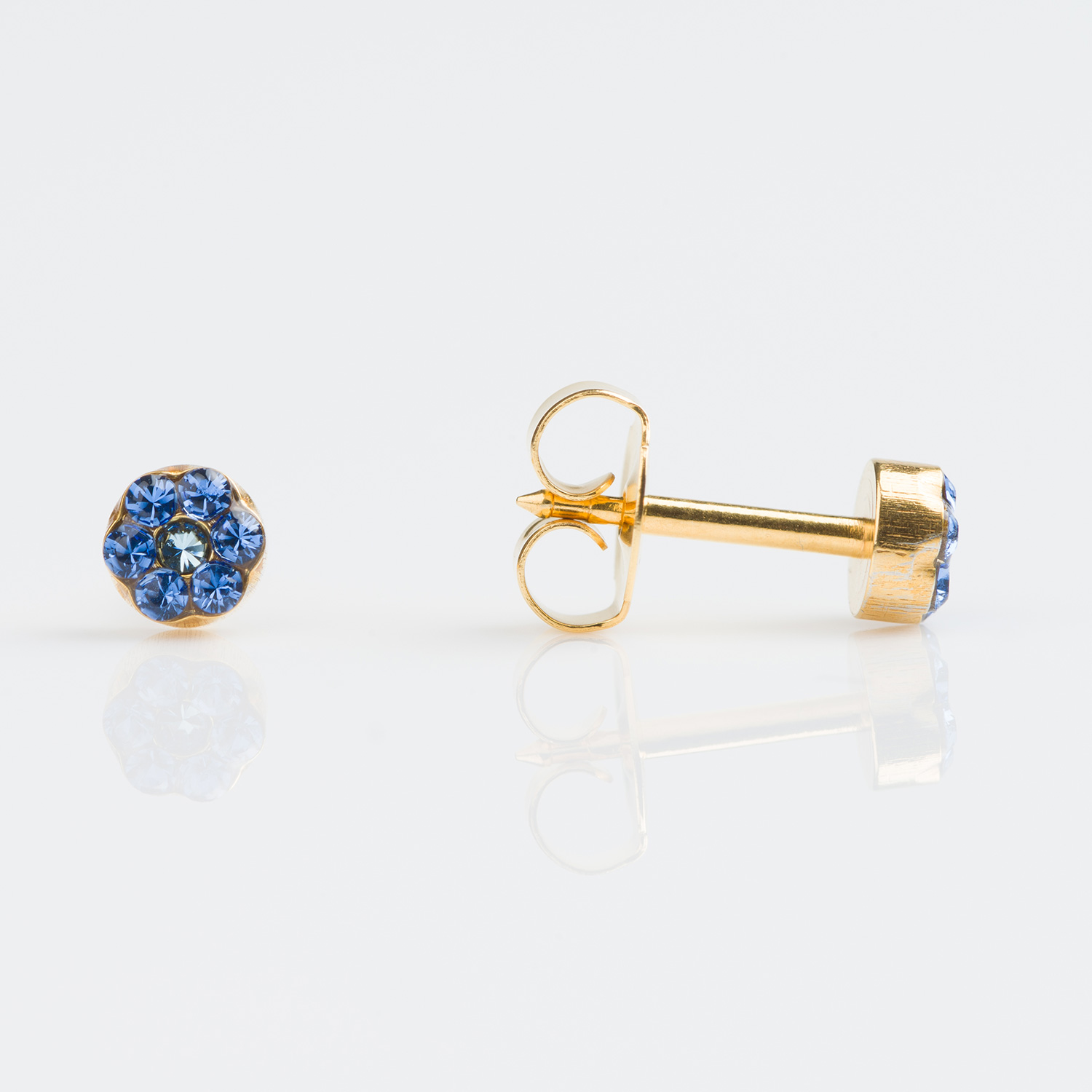 Universal™ Select Gold-Plated September Sapphire & March Aquamarine Daisy Piercing Studs – Large – 5mm Universal™ Select Gold-Plated September Sapphire & March Aquamarine Daisy Piercing Studs – Large – 5mm