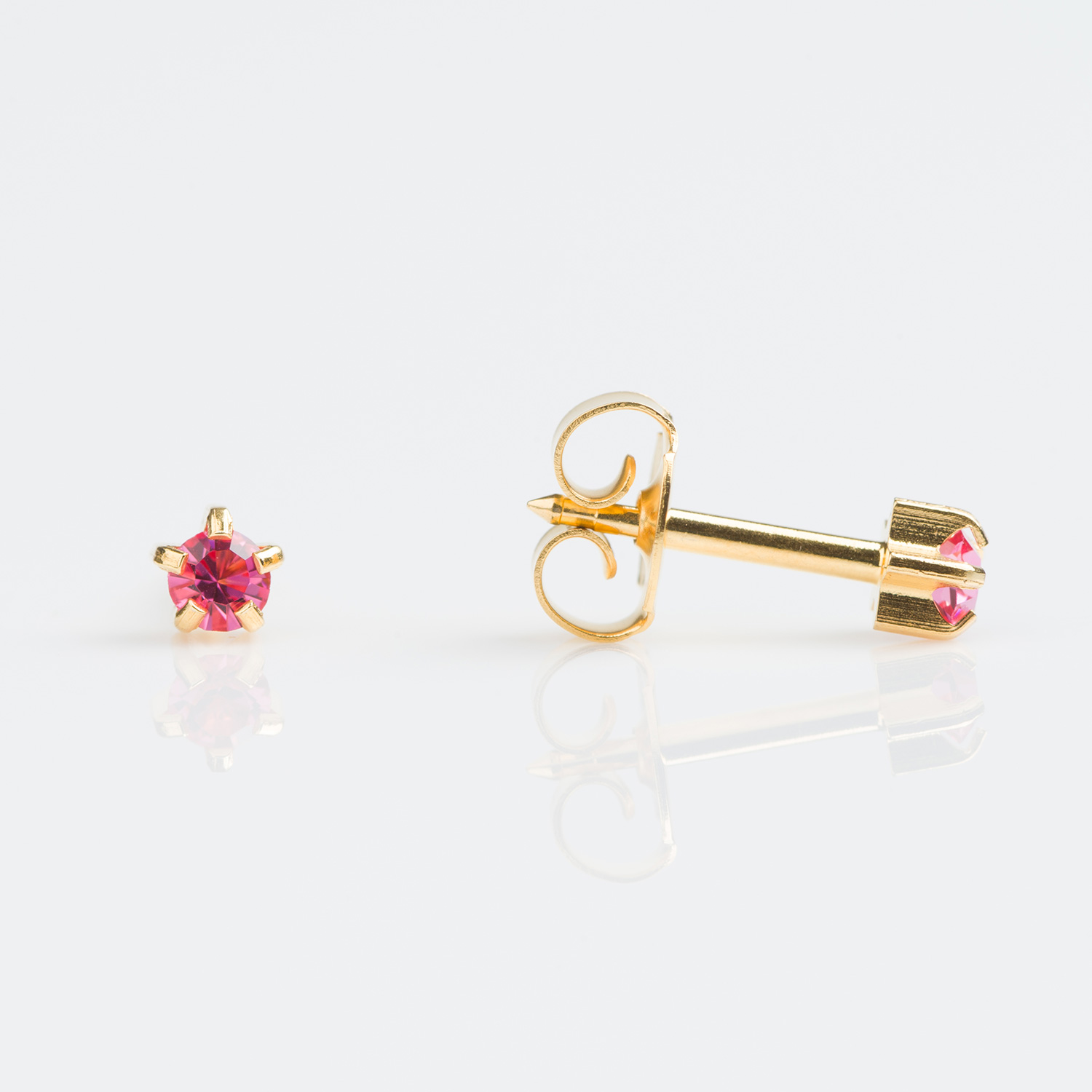 Universal™ Select Gold-Plated Prong-Set October Rose Piercing Studs Universal™ Select Gold-Plated Prong-Set October Rose Piercing Studs