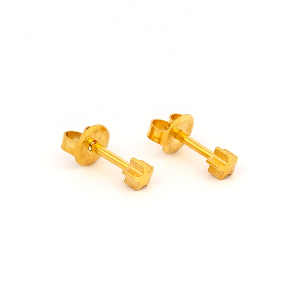 Universal™ Select Star Carded Piercing Studs – Gold-Plated – Regular Adaptor – 3mm