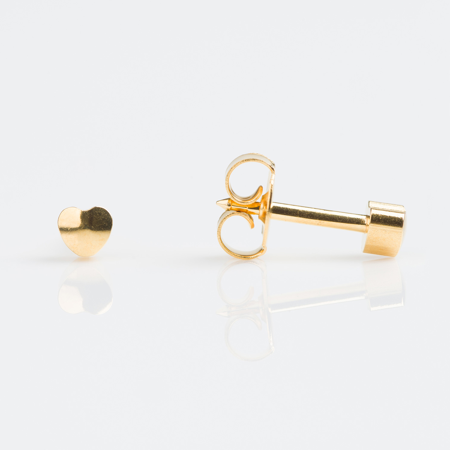 Universal™ Select Heart Carded Piercing Studs – Gold-Plated – Regular Adaptor – 3mm