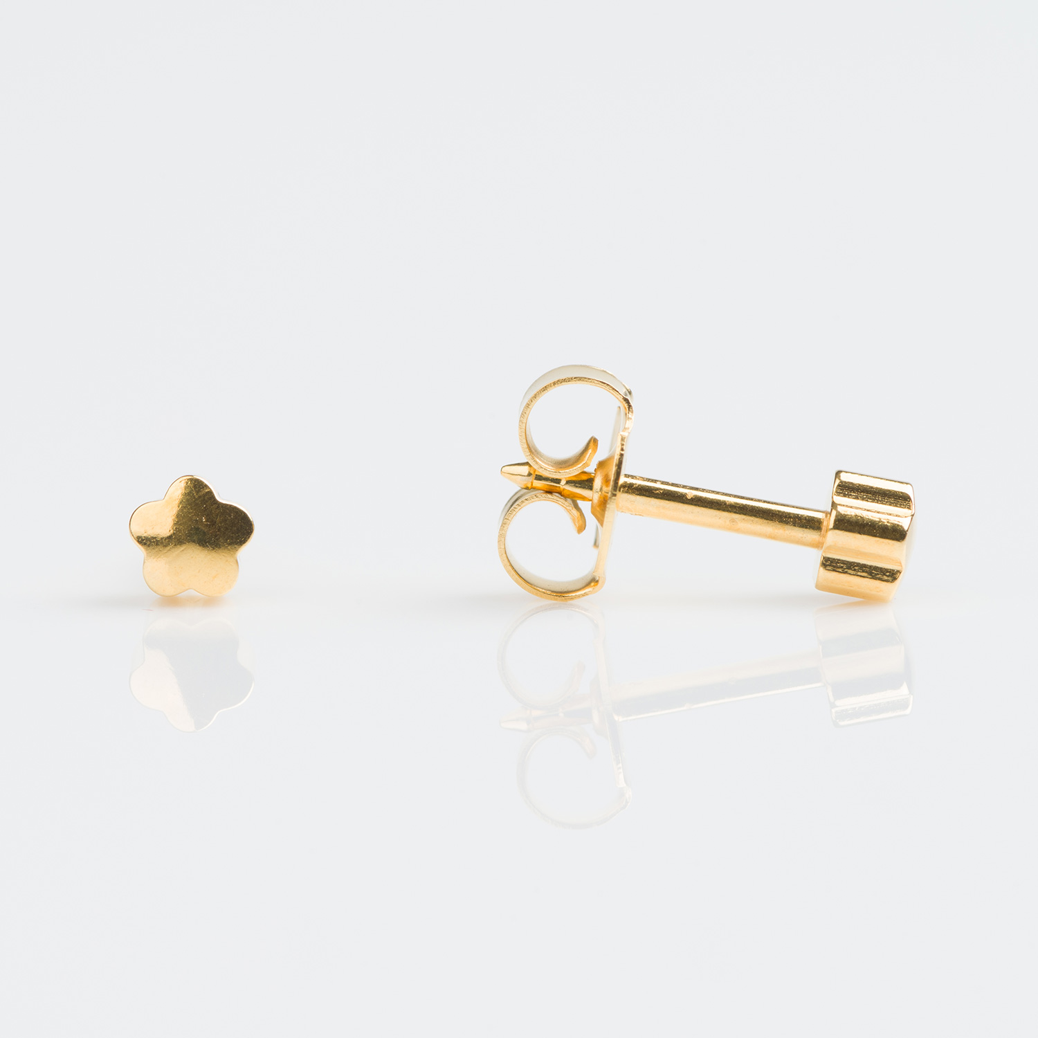 Universal™ Select Flower Carded Piercing Studs – Gold-Plated – Regular Adaptor – 3mm