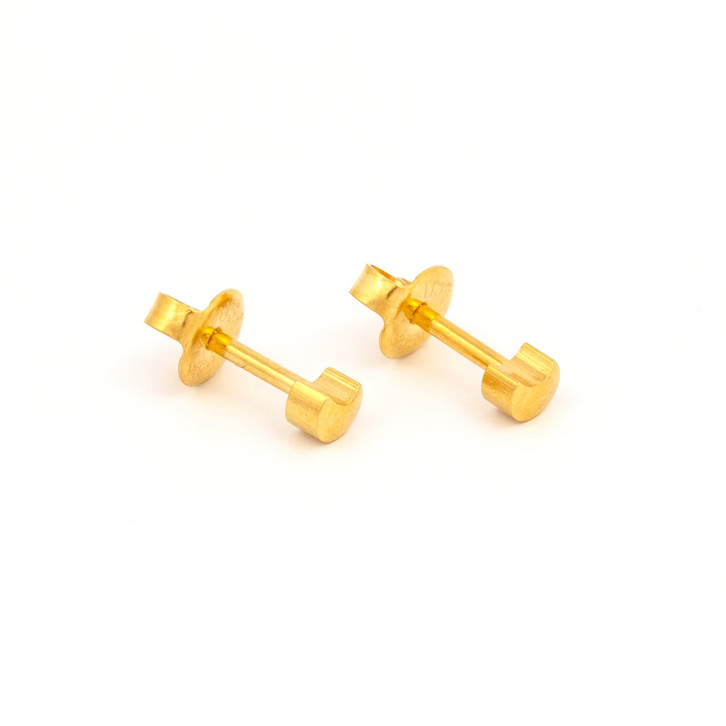 Universal™ Flatpack Gold-Plated Full Moon Piercing Studs