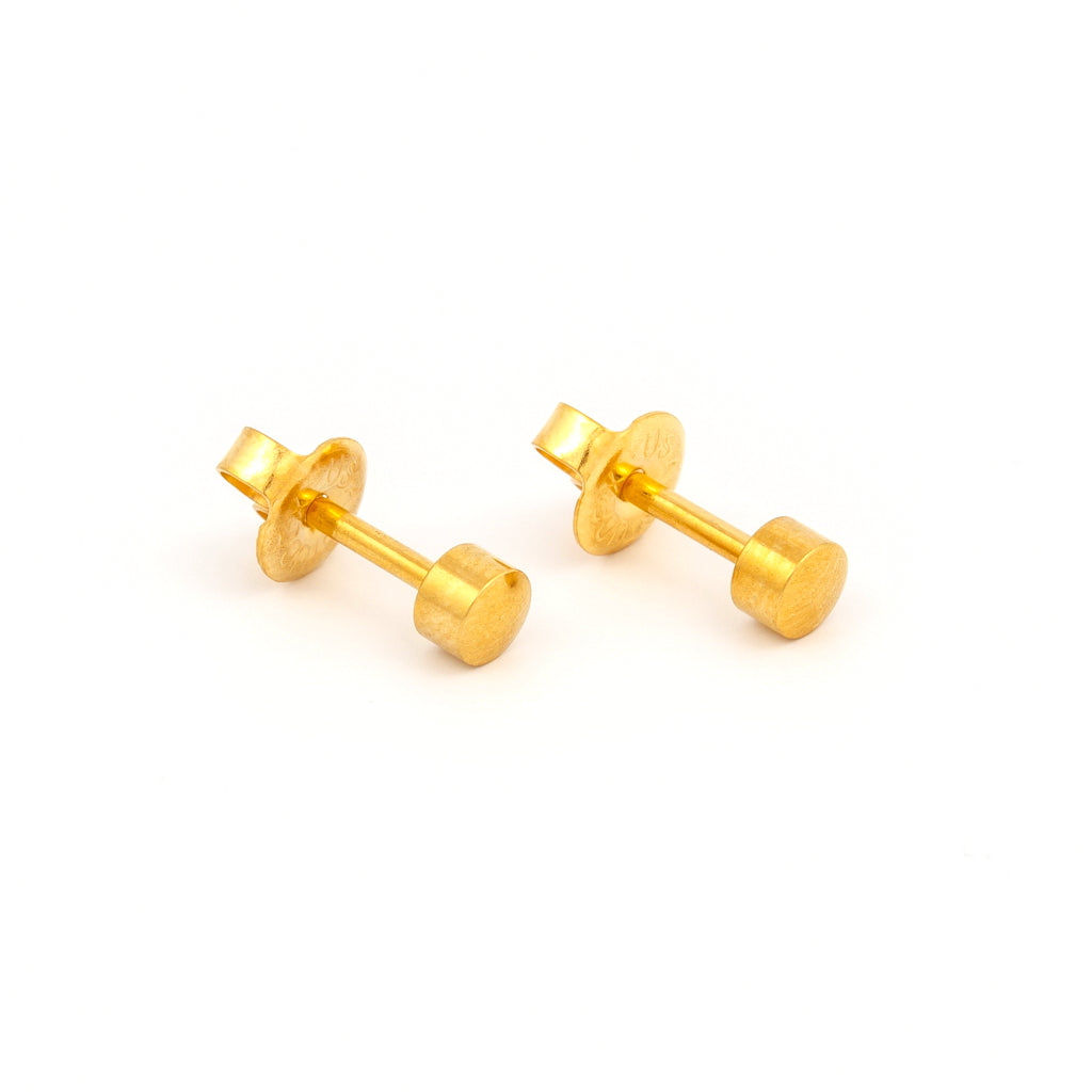 Universal™ Flatpack Gold-Plated Crescent Moon Piercing Studs