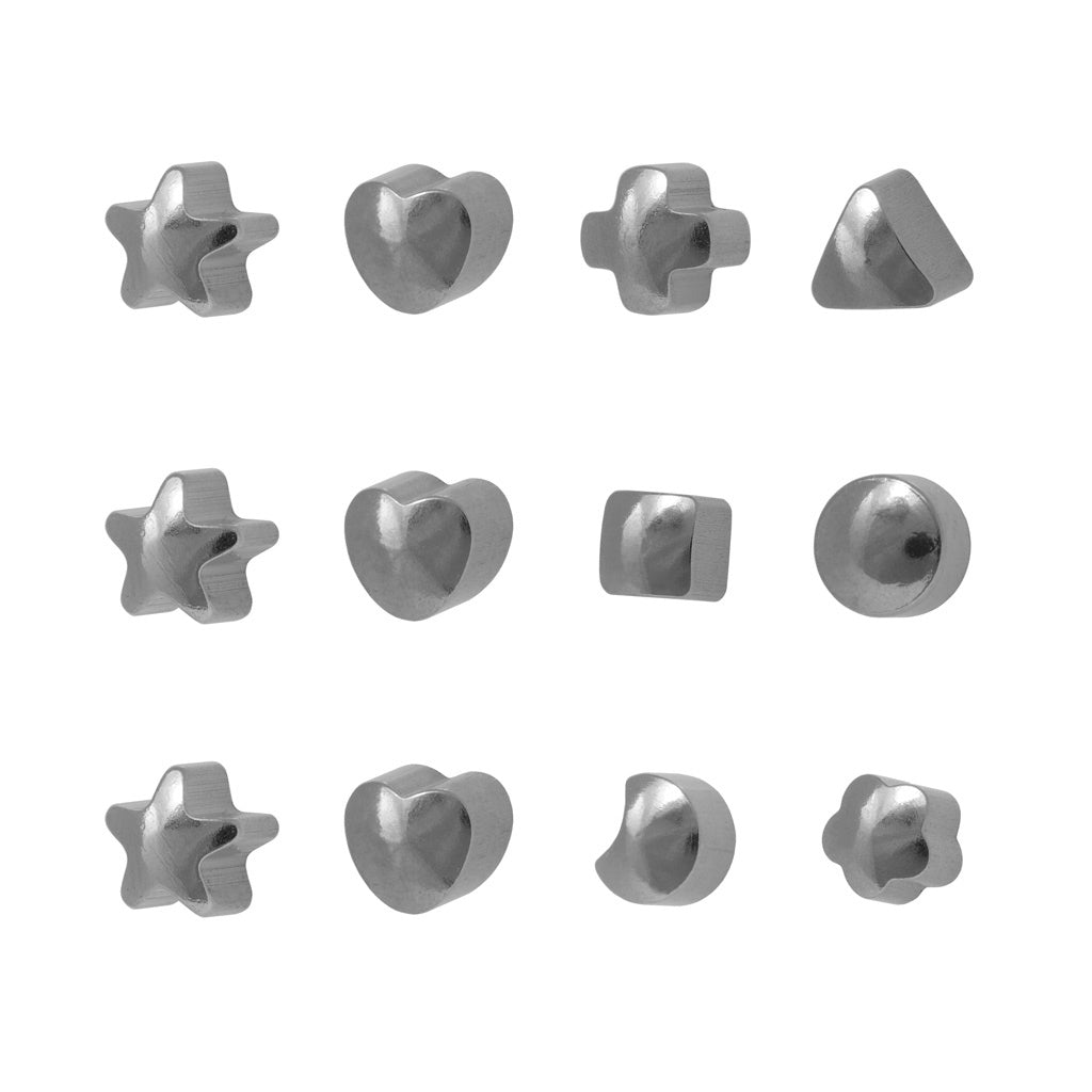 Universal™ Flatpack Stainless Steel Assorted Shapes Piercing Studs